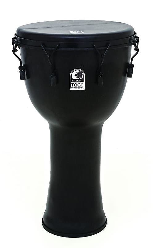 Djembé Toca Freestyle Black Mamba 14'' accordé mécaniquement avec sac (SFDMX-14BMB)